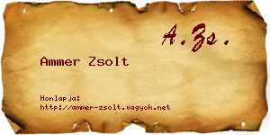 Ammer Zsolt névjegykártya